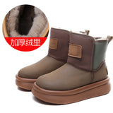 Warm Snow Boots Winter New Fashion Color High-Sleeve Thick-Soled Cotton Shoe Sleeve Imitation Wool Leather