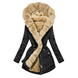 Autumn And Winter Coat Women's Warm Wool Hooded Jacket