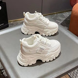 Height Women's Shoes Small Autumn Thick Bottom Increase Leisure Dad Sneakers 2025 Women's New 8Cm Loose