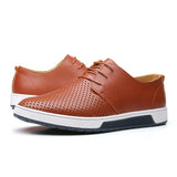 Zingj Plus-Size Hollow Out Men's Shoes Fashion Trend Youth Sandals Breathable Casual Leather