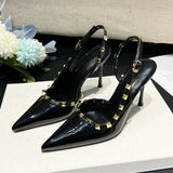 Net Red High Heel Female Fine Heel Temperament Single Shoes 2025 New Spring Small Leather Shoes Do Not Tired