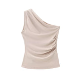For Women's INS Burst High-Waist Wide Leg Trousers + Asymmetrical Neckless Top