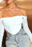 sale! Summer Corset Top Women Y2k Tops Blue Boycon Crop Top Off The Shoulder Sexy Mesh Top Outfits Girl Party