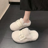 Fur Slippers Women Wear 2025 Autumn New High-End Half-Slip Slippers Lazy One-Legged Women's
