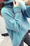 women's Turtleneck Sweaters 2023 Winter Tops Sweater for Women casual Pullover Jumper Long Sleeve Knitted Sweater