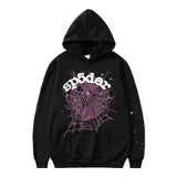 Fashion Hip Hop Print Sp5der Cobweb Hoodie Sweater Suit Men's