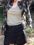 Sunscreen Plaid Women's Summer 2025 New Design Long-Sleeved Top Loose Shirt Spring And Autumn