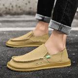 New Breathable Casual Cloth Shoes Handsome Men's Canvas Shoes Burst A Foot Lazy Man's Feet Fisherman
