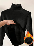 Thicken High-Neck Sweater Temperament Inside To Keep Warm Jacket