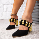 High-Heeled Sandals Alien High Heel Gold Buckle Party After The Stylish Comfortable Simple Sandals