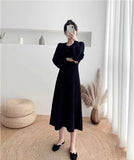 And Winter Goddess Fan Sweater Dress 2025 New Female Waist Thin French Style Knitted Dress Dress Dress Dress