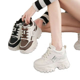 Height Height Women's Shoes 2025 Women's New Small Autumn Thick Bottom Increase Leisure Old Dad Sneakers 8Cm Loose