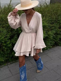 New Women's Fashion Design Dress With A Solid Color