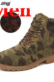 Men Boots PU Outdoor Snow Ankle Boots Male Lace Up Anti-slip Booties British Sneakers Plus Size 46 Zapatos De