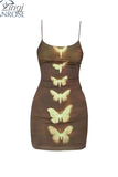 Women's Mini Bodycon Dress Party Club Y2K Elegant Vintage Graphic Print A-line Dresses Sexy Off Shoulder One Piece