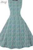 Floral Print Summer Dress Women Elegant Vintage Casual O Neck A Line Midi Party Sundress Vestidos With