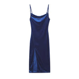 Women's Clothing 2025 New Spring And Summer Fashion Sexy Repair Fork With Dress