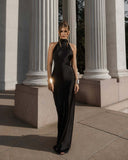 Summer New Women's Pure Color Tie With Waist Temperament Fashion Dress