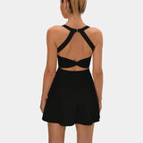 Women's New Show-Back Sports Dress Shorts Built-In Shorts