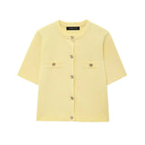 Women's Short-Sleeved Knitted Knitted Knitted