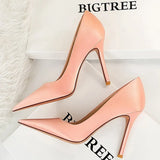 Shoes Woman Pumps Silk Ladies Shoes High Heels Spring New Stiletto Heels Party Shoes Plus Size 43 Salto Alto