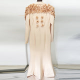 New Star Fashion Heavy Industry Nail Bead Three-Dimensional Flowers Green Fruit Collar Dress Dress Dress