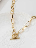 Simple Link Chain Toggle Necklace- Outfit