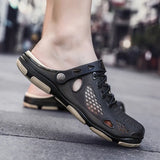 Men's Summer 2025 New External Wear Casual Cool Drag Men's Baotou Hole Beach Shoes Dual-Use Cool