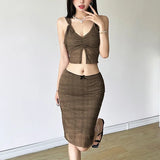 2024 Summer New Women's Waist-Waist Folded Umbilical Umbilical Vest Body
