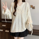 And Winter New Hook Hair Ball V. Loose Draw Rope Knitted Sweater Design Set