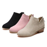 Size Wish New Casual Women's Shoes After Zipper Short Barrel Martin