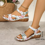 Asia Color Magic Stick Thick-Soled Sandals Women Large Size Slope And Exposed Toe Beach Cool Slippers