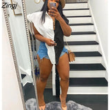 Tops Sexy Cut Out Side Button Up White Shirt Women Fashion Clothing Sleeveless Streetwear Women's