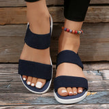 Sandals Women 2025 New Spring And Summer Slope Heel Fish Mouth Shoes Tight Large-Size Sandals Sandals