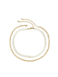 2Pcs Heart Faux Pearl Necklace- Outfit