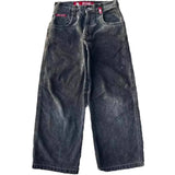 High Street Jeans Y2K Hip Hop Printed Cartoon Retro Loose Men