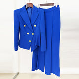 New Temperament Rose Buckle Butterfly Decoration Irregular Suit Trousers