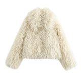 Women's ZA Autumn And Winter New Fashion With Fur Curly-Haired Fashion Short