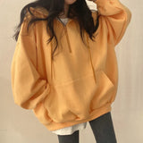 Solid Color Half Zip Up Oversized HoodieOutfit