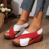 Bottom Color Roman Sandals Women's Pine Cake Bottom Magic Sticker Beach Cool Slippers