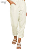 Autumn Casual Corduroy Pants Women's Loose Straight Loose Trousers for Women High Waist Pants New All-match