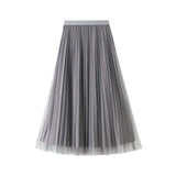 Velvet Mesh Dress Women Wear Both Sides Of The 2025 Autumn And Winter New Long High-Waisted 100-Fold Dress