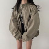 Oversized Zip Up Bomber JacketOutfit
