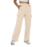 New Long Loose Trousers Leisure Sports High-Waist Trousers Show Skinny Straight Broad-Legged Trousers