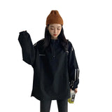 Zingj Web Celebrity Zipper Hoodie Female Spring And Autumn Thin Model 2024 New Korean Version Stripe College Wind Student Jacket