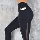 Yoga Mesh Stitching Cropped Running Sports