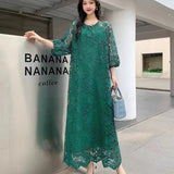 Lace Dress New French Retro Heavy Industry Hollow Hook Loose Thin Temperament Dress