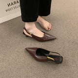 Retro Temperament Pointed Kitten And Head Sandals Women Summer 2025 New Commuter Evening Wind Single