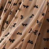 Swing Splicing Yarn Dress Lint Lint Half Dress Woman 2025 Spring Splicing Mesh Yarn Skirt