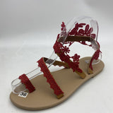 Roman Sandals Women's Round-Headed Toe Flowers Flat Heel Low-Heeled Women's Sandals Women's Shoes In The Autumn Of